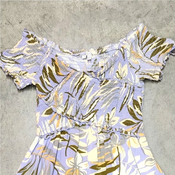 Anthropologie Patrons of Peace Floral Off Shoulder Lilac Jumpsuit Sz Sm NWOT - Picture 4 of 9